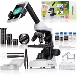 BRESSER Junior mikroskooppi 40x-2000x puhelinadapterilla